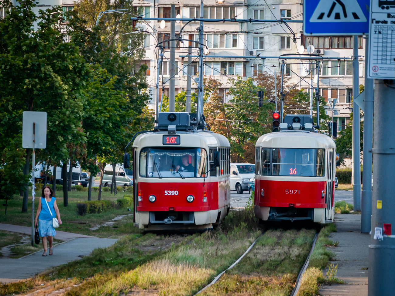 Київ, Tatra T3SUCS № 5390; Київ, Tatra T3SU № 5971