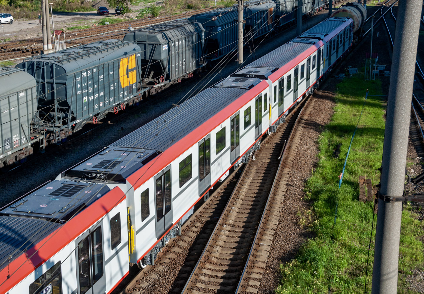 Sankt Petersburg, 81-727.1 "Baltiets" Nr. 27074; Sankt Petersburg — Metro — Transport of subway cars by railway