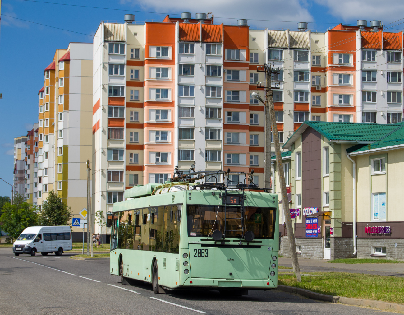 Гомель, МАЗ-203Т70 № 2863; Гомель — Движение на участках с использованием автономного хода Гомель, МАЗ-203Т70 № 2863; Гомель — Движение на участках с использованием автономного хода