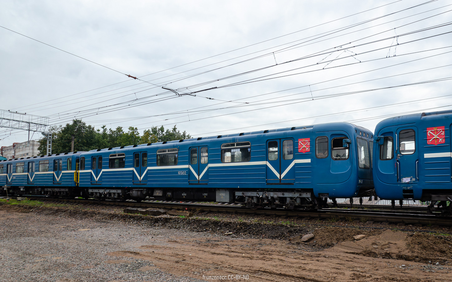 Saint-Petersburg, 81-540.8 № 10302; Saint-Petersburg — Metro — Transport of subway cars by railway