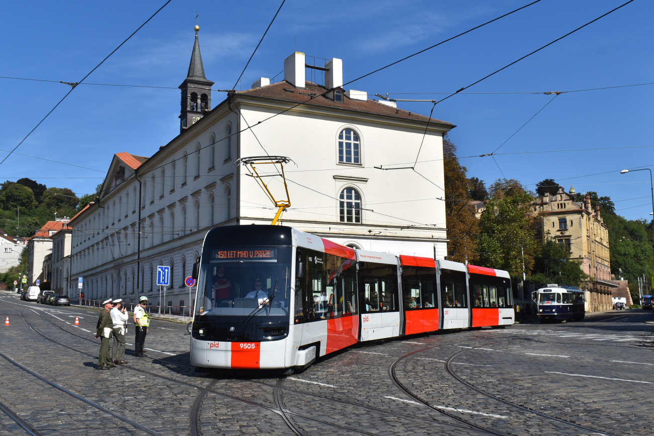 Прага, Škoda 52T ForCity Plus № 9505; Прага — 150 лет городскому транспорту в Праге Прага, Škoda 52T ForCity Plus № 9505; Прага — 150 лет городскому транспорту в Праге
