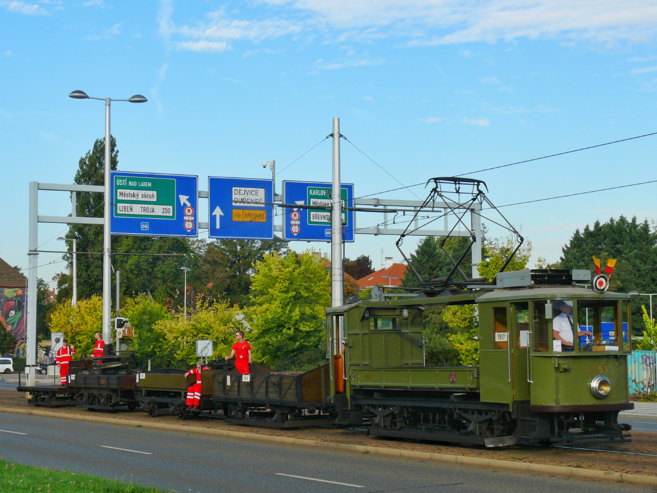 Praha, Ringhoffer DSM č. 4053; Praha — 150th anniversary of Prague's urban transport Praha, Ringhoffer DSM č. 4053; Praha — 150th anniversary of Prague's urban transport