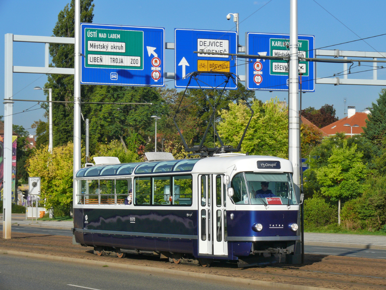 Prague, Tatra T3R.P № 5573; Prague — 150th anniversary of Prague's urban transport