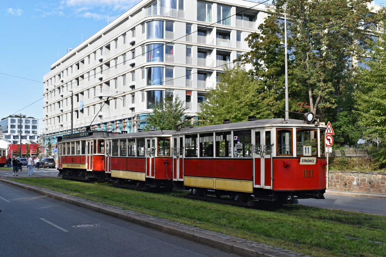Praha, Ringhoffer 805-1219 series # 1111; Praha — 150th anniversary of Prague's urban transport Praha, Ringhoffer 805-1219 series # 1111; Praha — 150th anniversary of Prague's urban transport