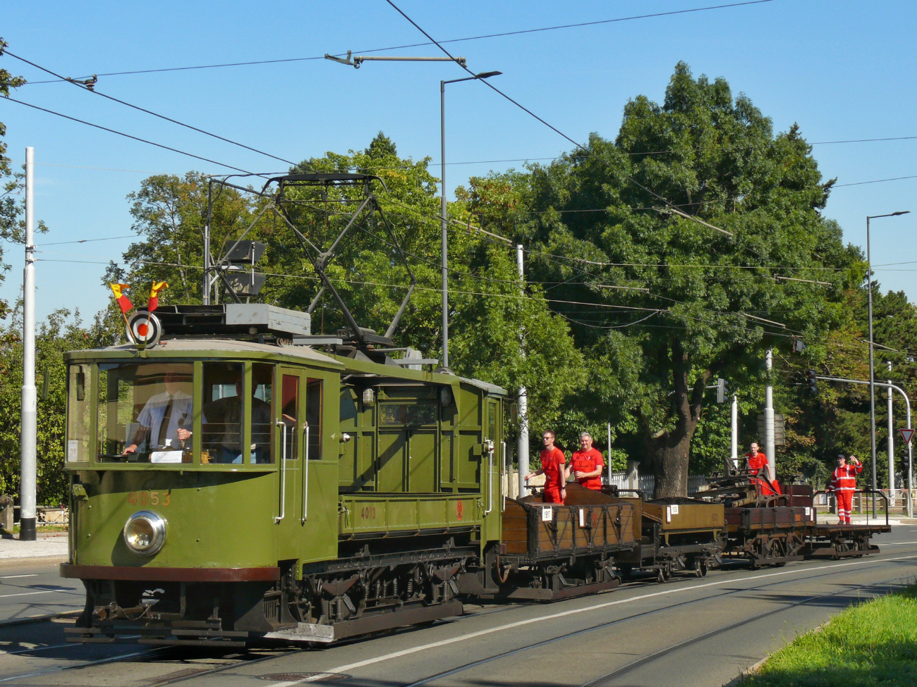 Praha, Ringhoffer DSM č. 4053; Praha — 150th anniversary of Prague's urban transport Praha, Ringhoffer DSM č. 4053; Praha — 150th anniversary of Prague's urban transport
