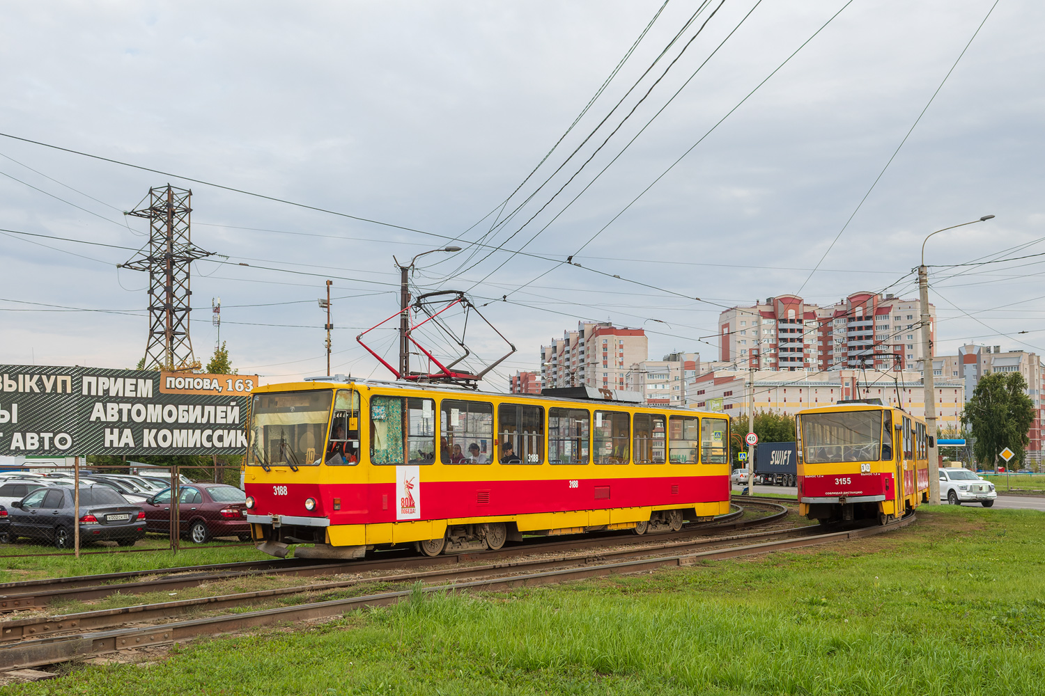 Barnaul, Tatra T6B5SU č. 3188; Barnaul, Tatra T6B5SU č. 3155