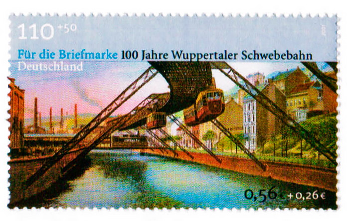 Postage stamps; Wuppertal — Schwebebahn — Miscellaneous photos Postage stamps; Wuppertal — Schwebebahn — Miscellaneous photos