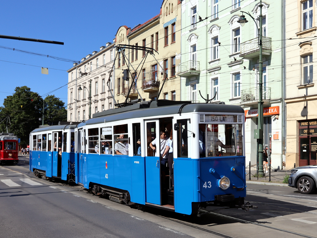 Краков, Konstal 4N № 43; Краков — 150 лет городскому транспорту