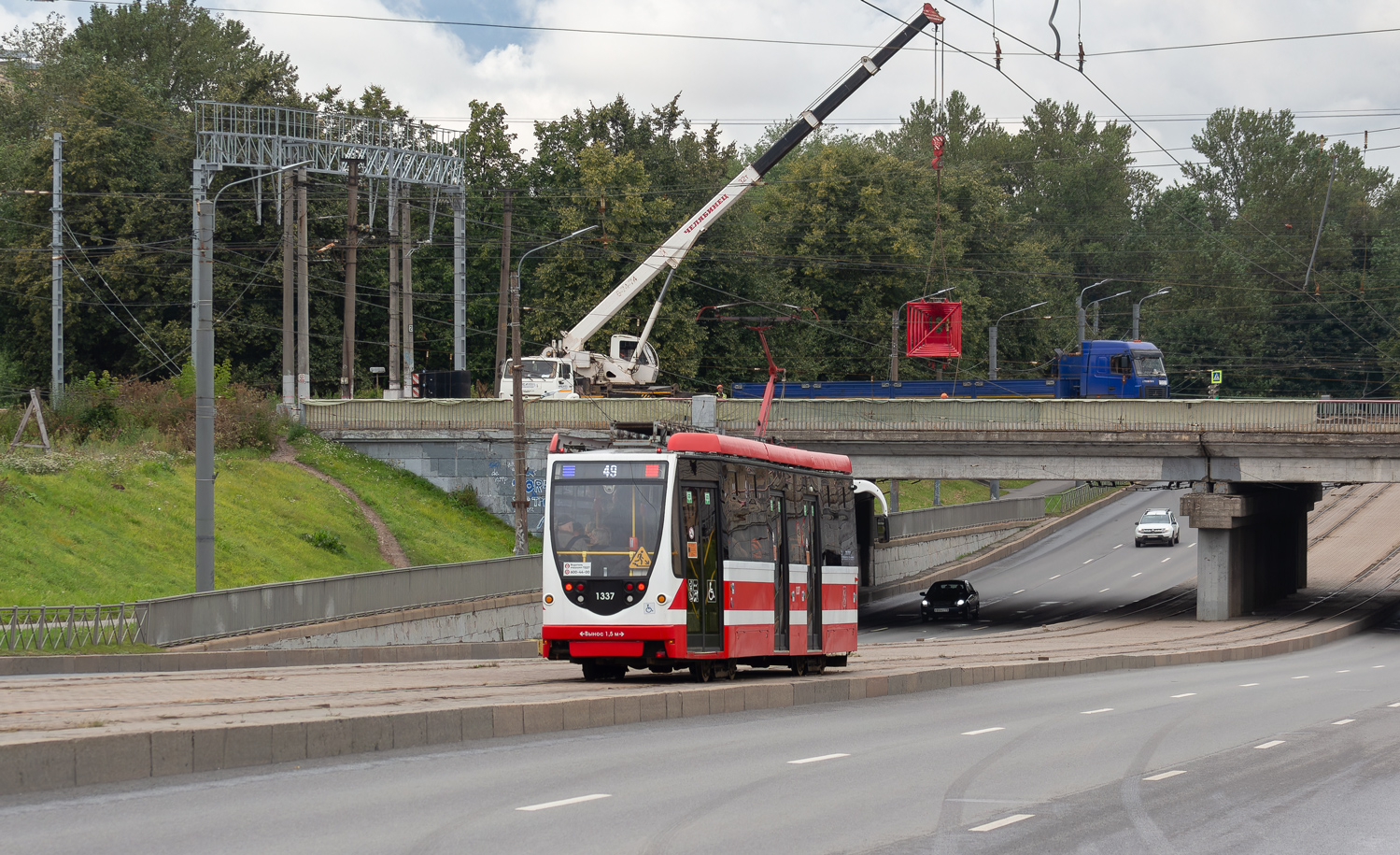 Saint-Petersburg, 71-134A (LM-99AVN) № 1337; Saint-Petersburg — Tram lines and infrastructure Saint-Petersburg, 71-134A (LM-99AVN) № 1337; Saint-Petersburg — Tram lines and infrastructure