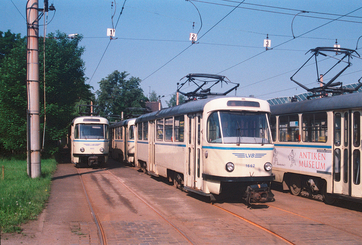 Лейпциг, Tatra T4D № 1643; Лейпциг, Tatra T4D № 1662; Лейпциг — Старые фотографии