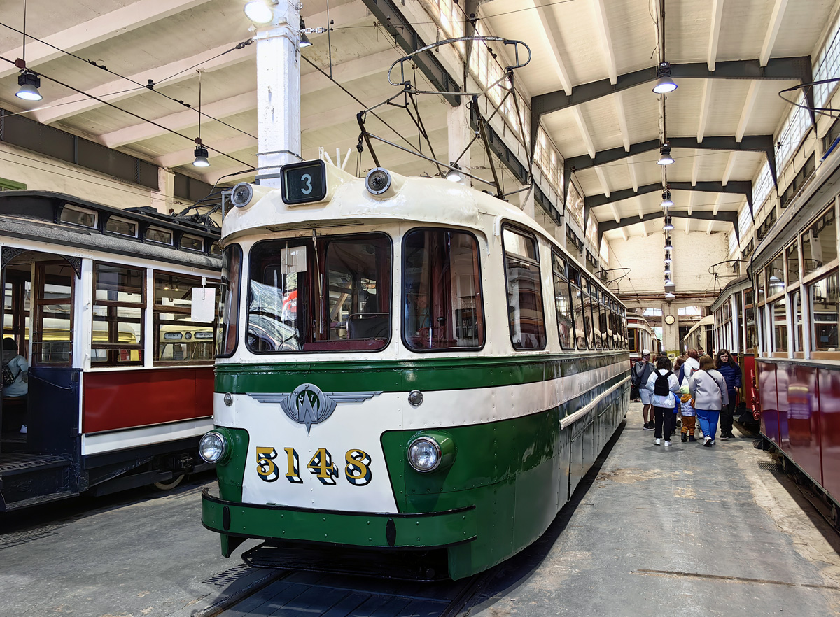 Saint-Petersburg, LM-57 č. 5148; Saint-Petersburg — Exhibition of cars for the 118-th anniversary of tram system