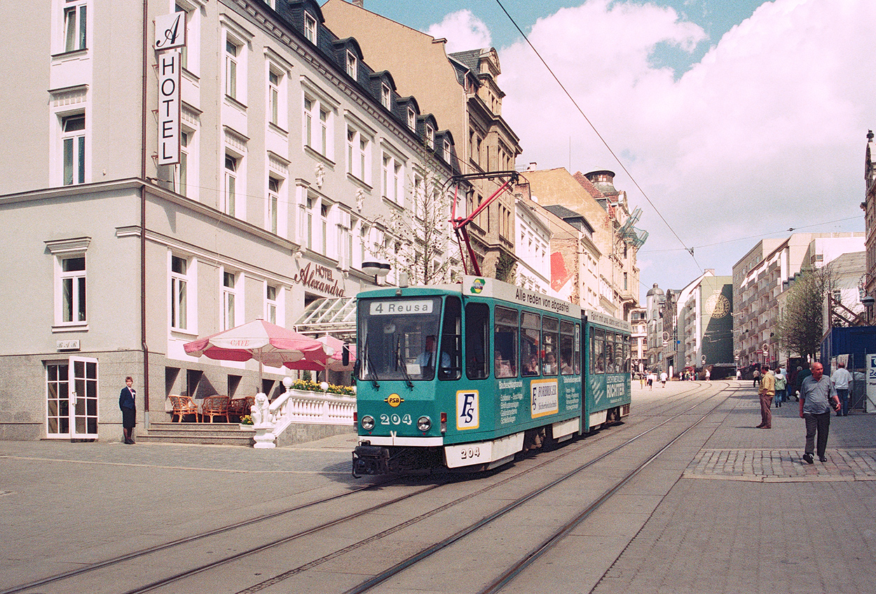 Плауен, Tatra KT4DM № 204; Плауен — Старые фотографии