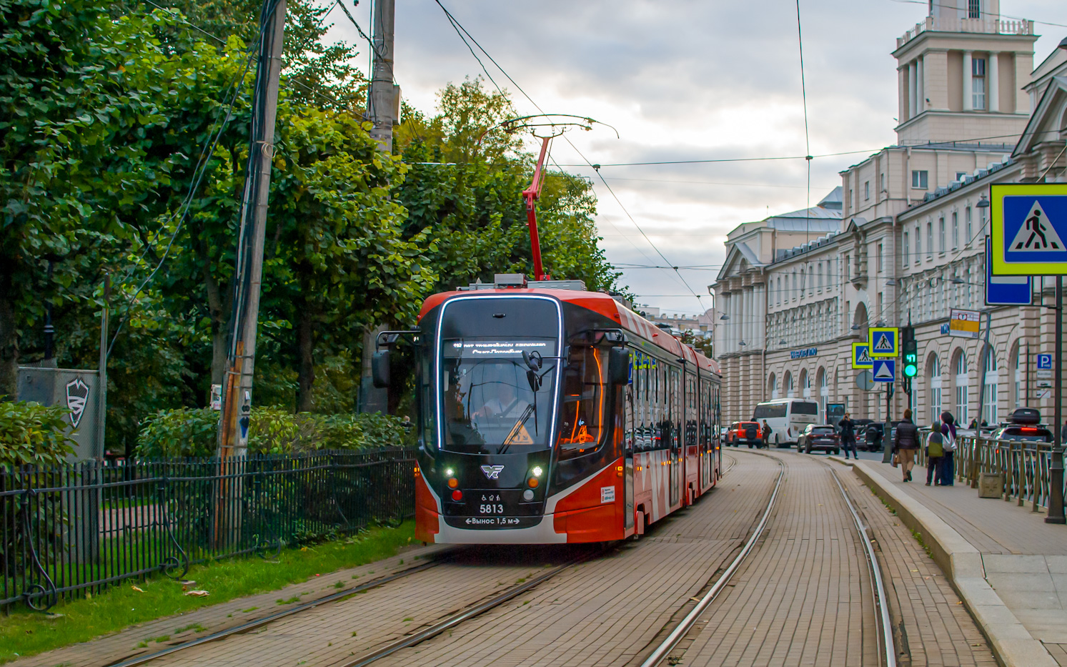 Sankt-Peterburg, 71-638-02 «Polaris» № 5813; Sankt-Peterburg — Exhibition of cars for the 118-th anniversary of tram system