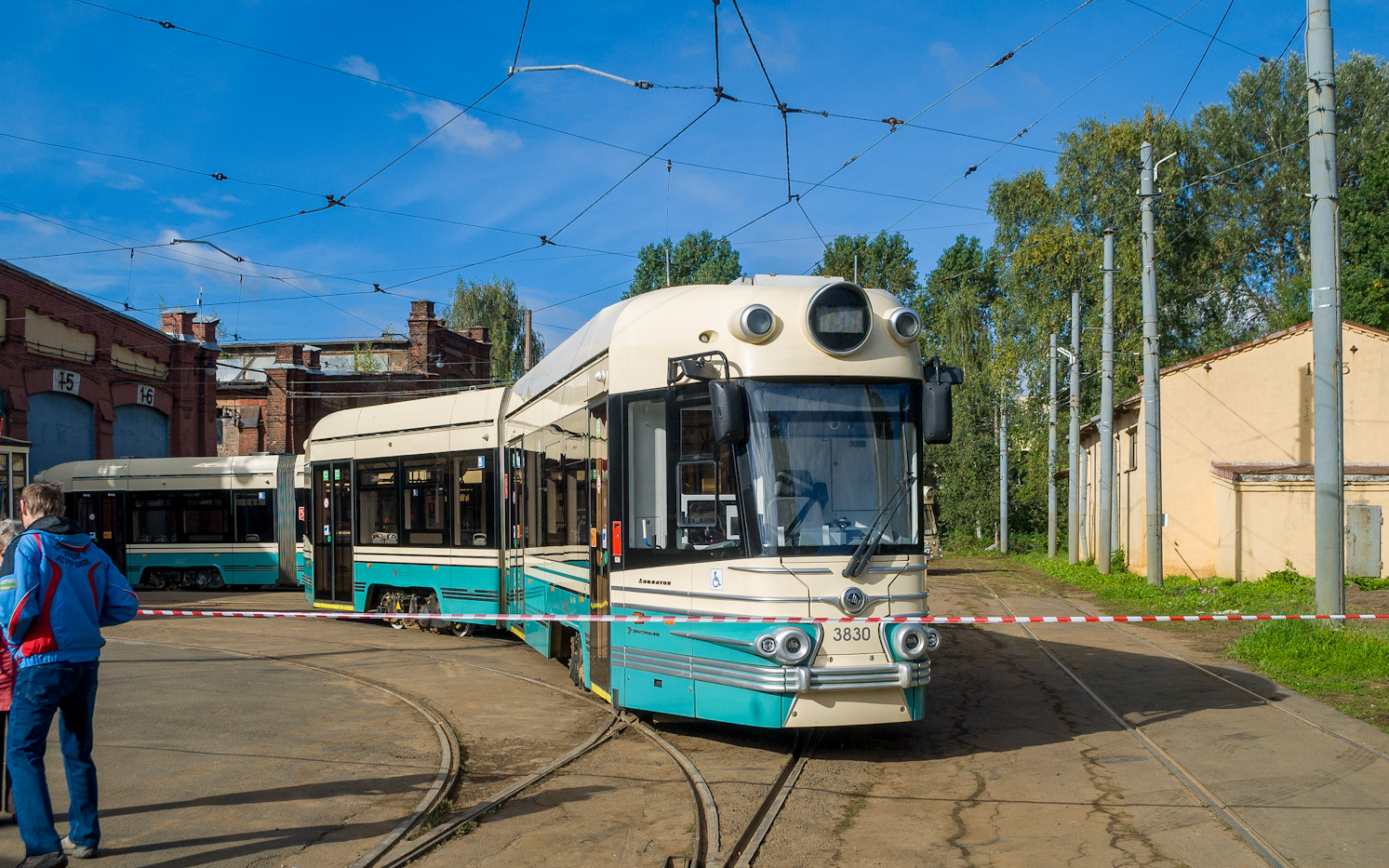 სანქტ-პეტერბურგი, 71-421R "Dovlatov" № 3830; სანქტ-პეტერბურგი — Exhibition of cars for the 118-th anniversary of tram system