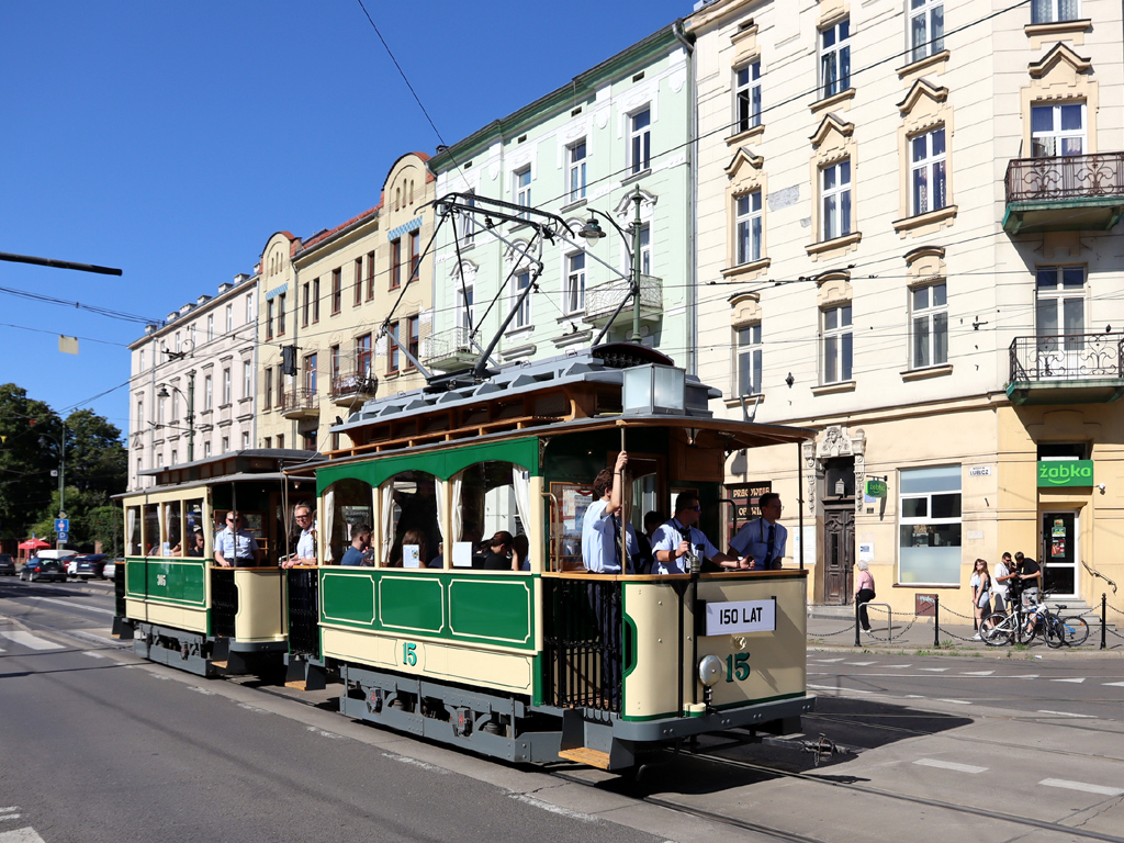 Kraków, Modertrans/BSI 2-axle motor car № 15; Kraków — 150th anniversary of city transport