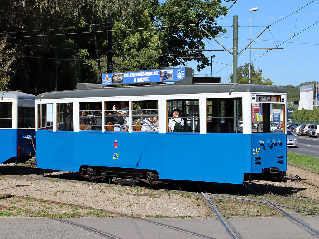 Cracovie, Konstal ND N°. 512; Cracovie — 150th anniversary of city transport