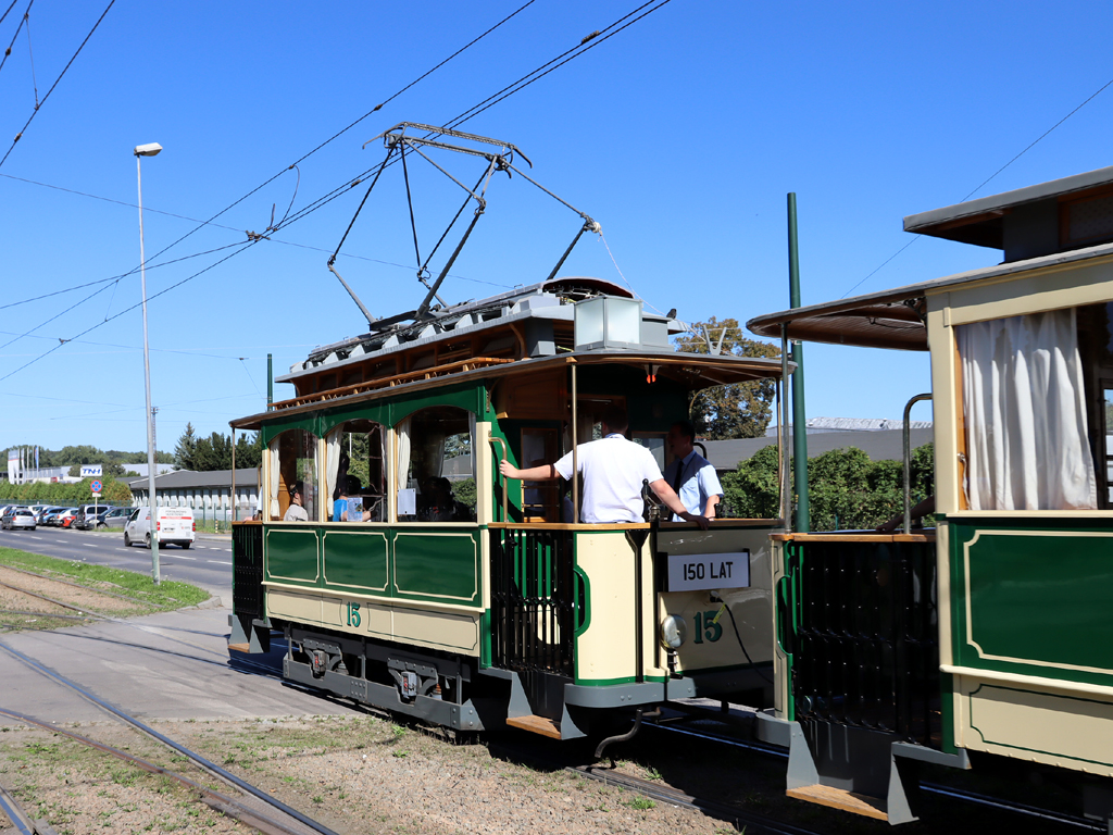 Krokuva, Modertrans/BSI 2-axle motor car nr. 15; Krokuva — 150th anniversary of city transport