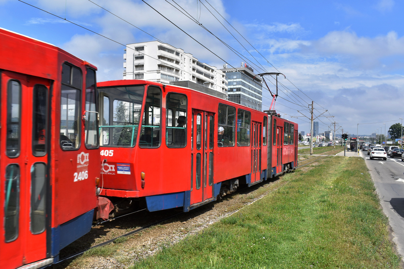 Belgrade, Tatra KT4M-YUB č. 2405 Belgrade, Tatra KT4M-YUB č. 2405