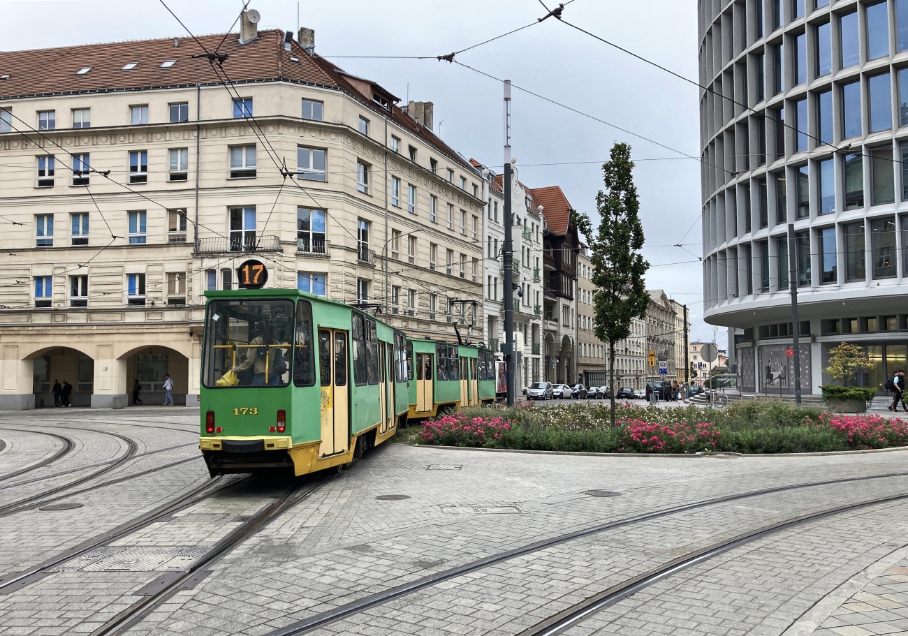 Poznań, Konstal 105NaD Br. 173; Poznań — Tramway Lines and Infrastructure