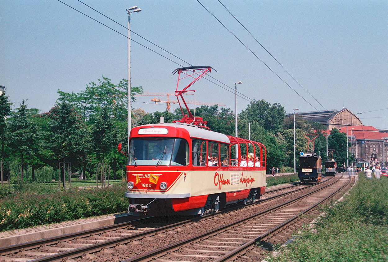 Leipzig, Tatra T4D-M1 č. 1600; Leipzig — 100 years of electric trams in Leipzig (June 8, 1996)