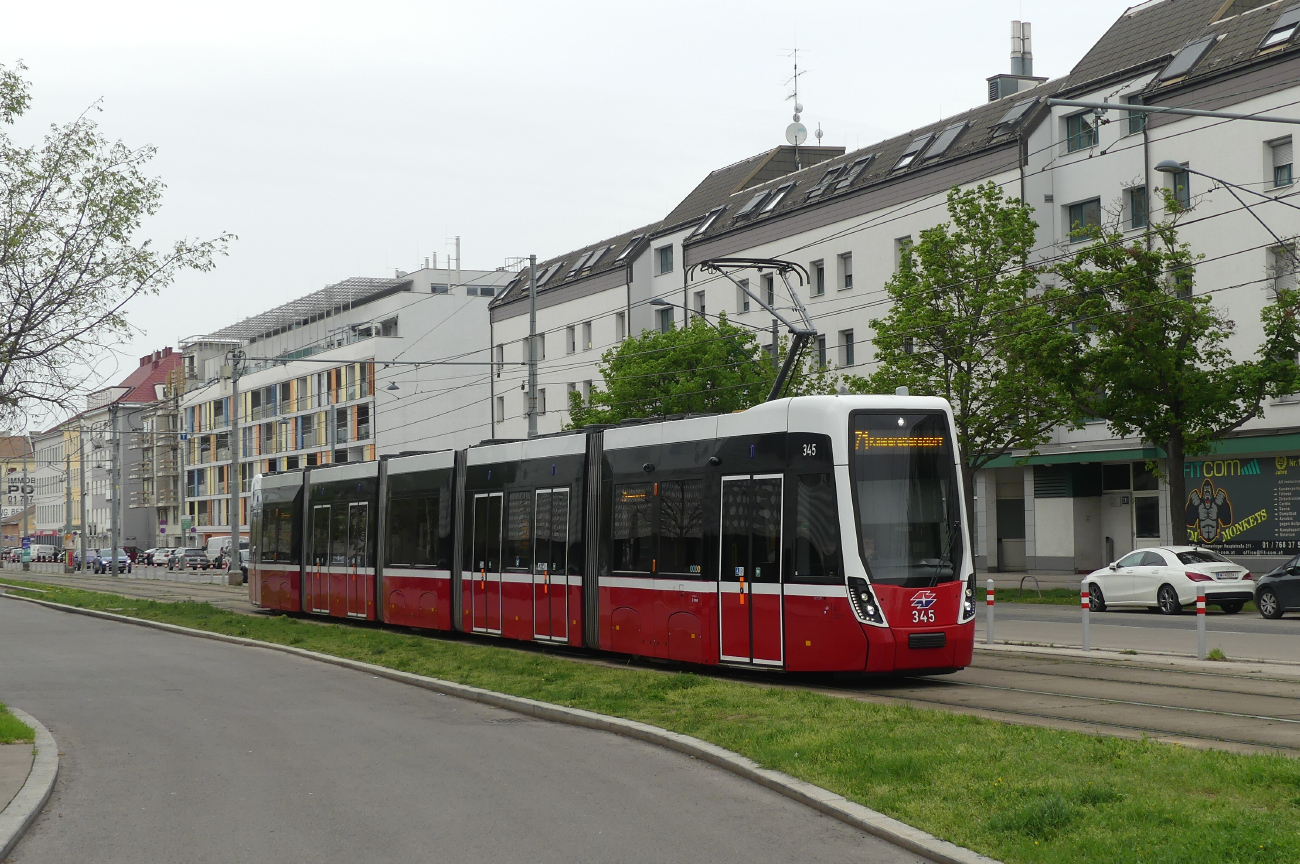 Vienna, Bombardier Flexity Wien (Type D) № 345