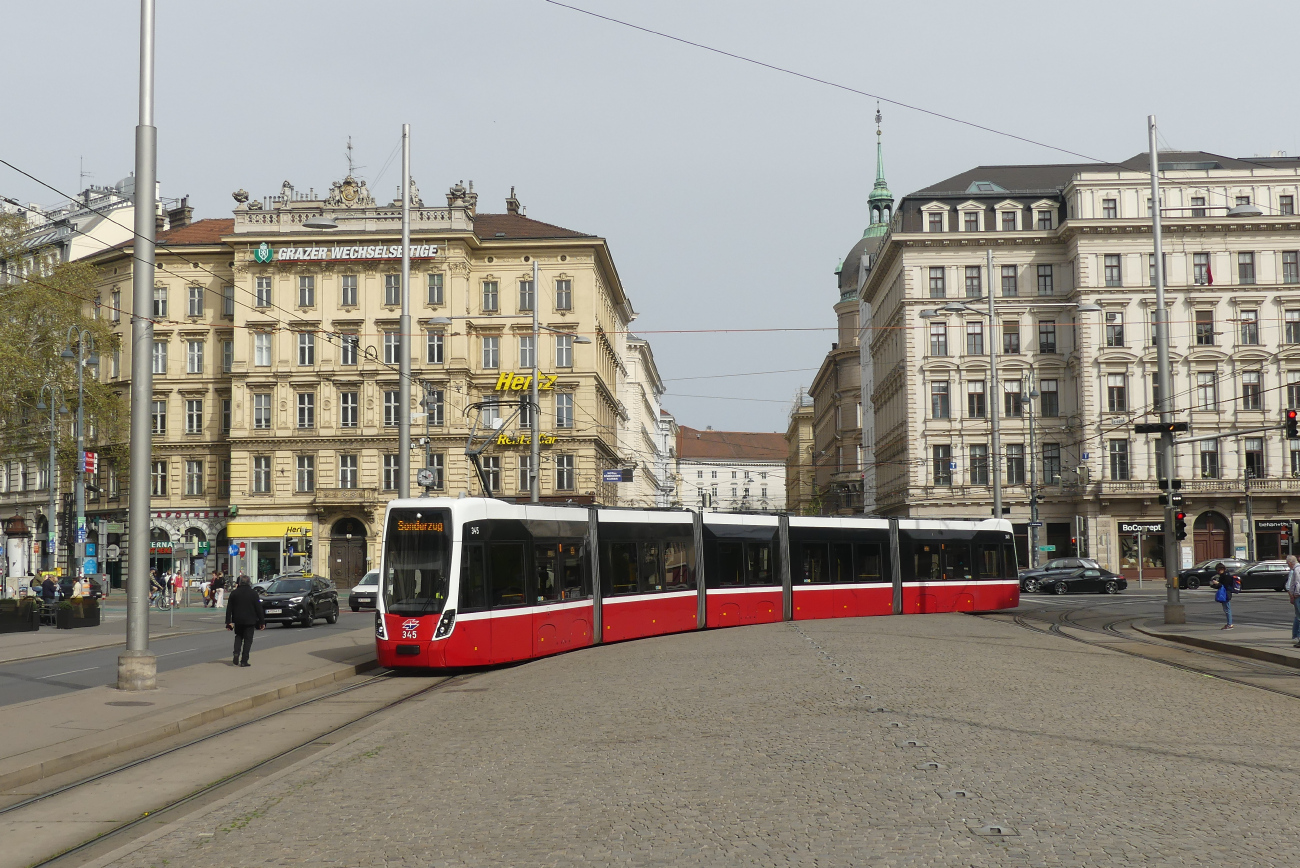 Вена, Bombardier Flexity Wien (Type D) № 345