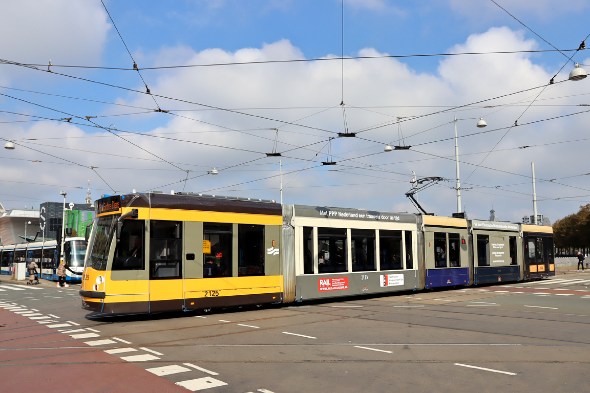 Амстердам, Siemens Combino № 2125; Амстердам — 50 лет Museumtramlijn Amsterdam