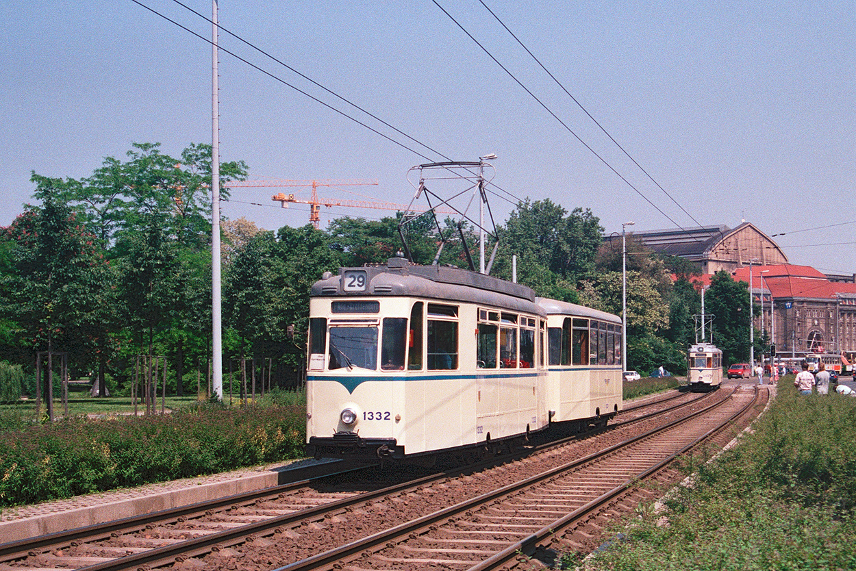 Leipzig, Gotha T57 č. 1332; Leipzig — 100 years of electric trams in Leipzig (June 8, 1996)