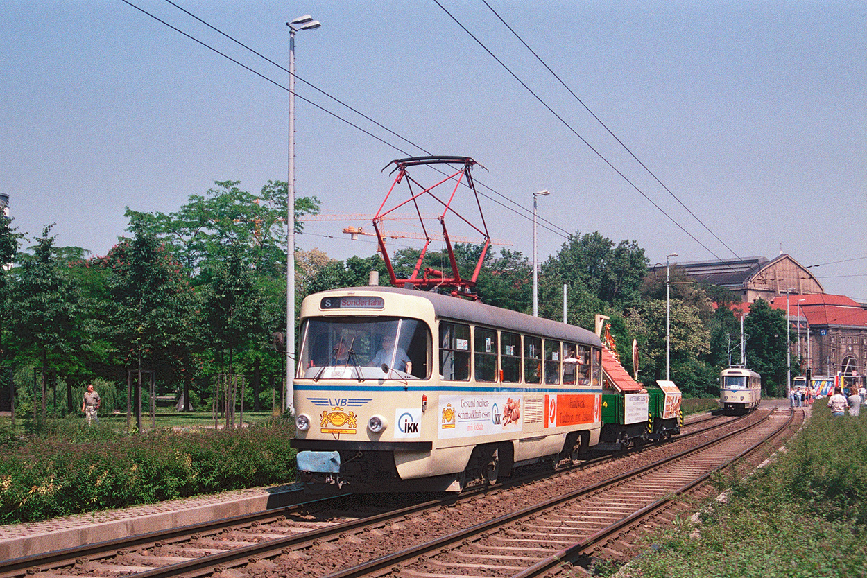 Leipzig, Tatra T4D č. 1896; Leipzig — 100 years of electric trams in Leipzig (June 8, 1996)
