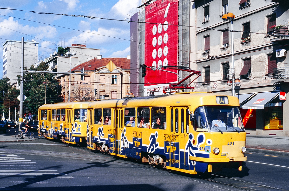 Загреб, Tatra T4YU № 421