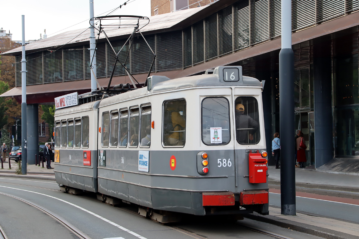 Amsterdam, Beijnes 2G № 586; Amsterdam — 50th anniversary of Museumtramlijn Amsterdam