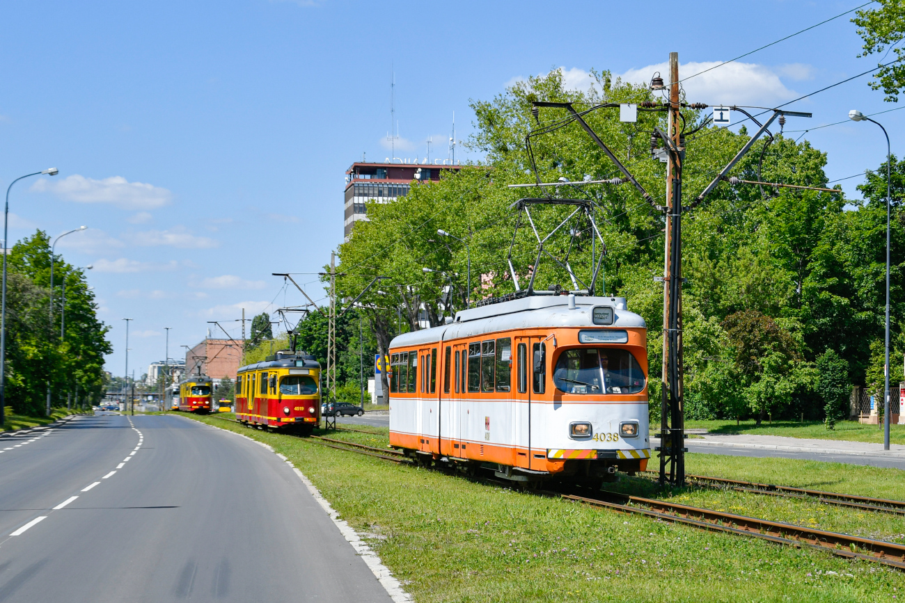 Лодзь, Duewag GT6 № 4038; Лодзь — 35-я годовщина ввода в эксплуатацию серии GT — 25.05.2025