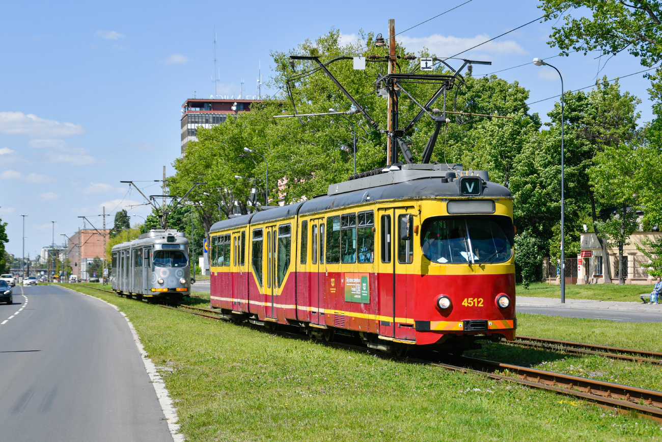 Lodz, Duewag GT8NF N°. 4512; Lodz — 35th anniversary of the introduction of the GT series into service — 25.05.2025 Lodz, Duewag GT8NF N°. 4512; Lodz — 35th anniversary of the introduction of the GT series into service — 25.05.2025