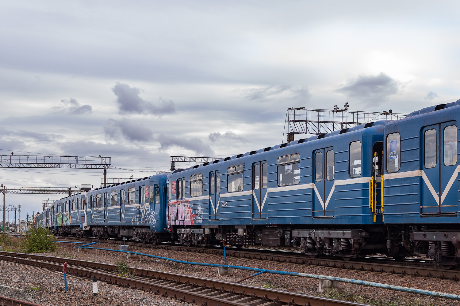 Санкт-Петербург, 81-540.8 № 10302; Санкт-Петербург — Метрополитен — Перегонка вагонов метро по ж/д