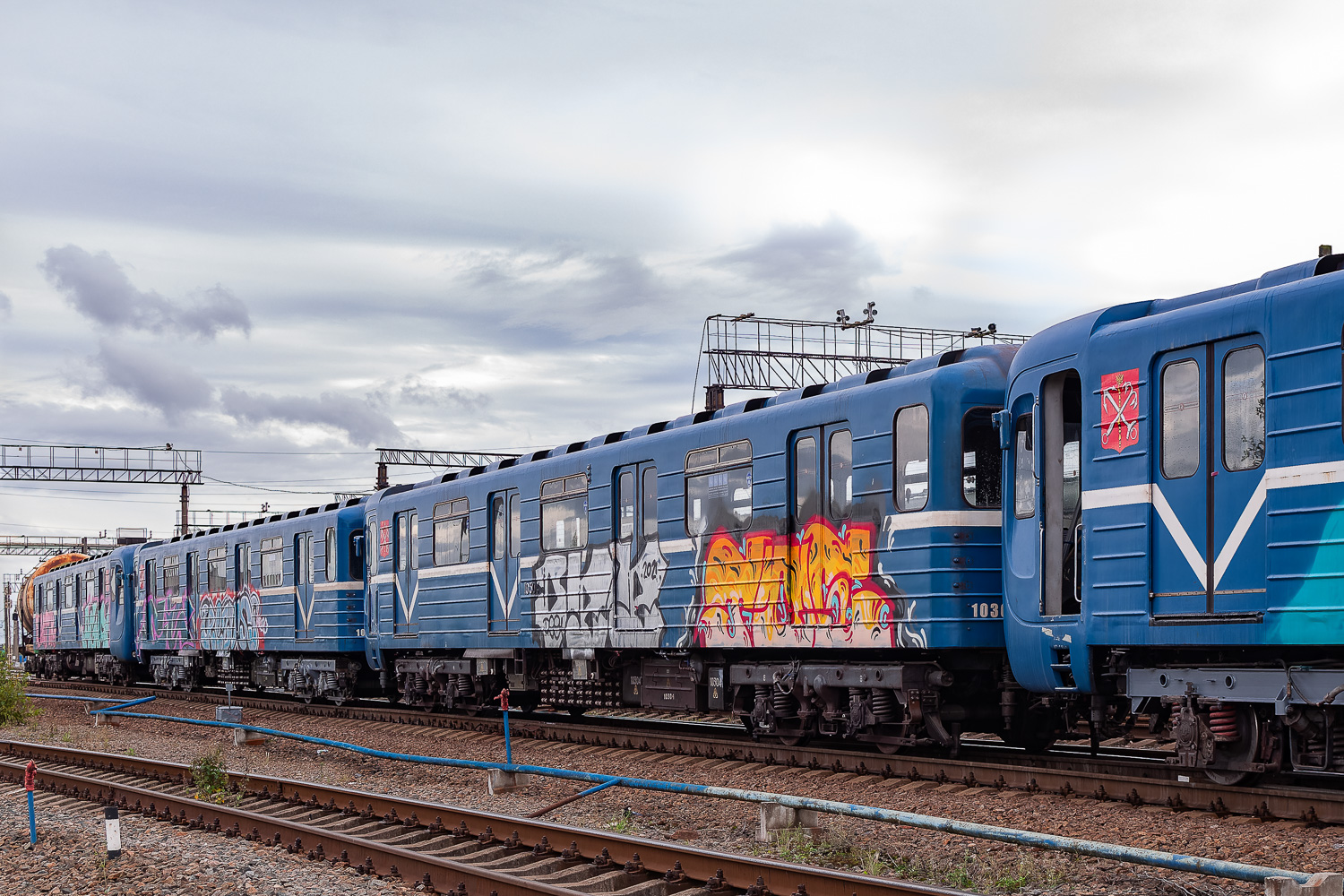 Saint-Petersburg, 81-540.8 č. 10304; Saint-Petersburg — Metro — Transport of subway cars by railway