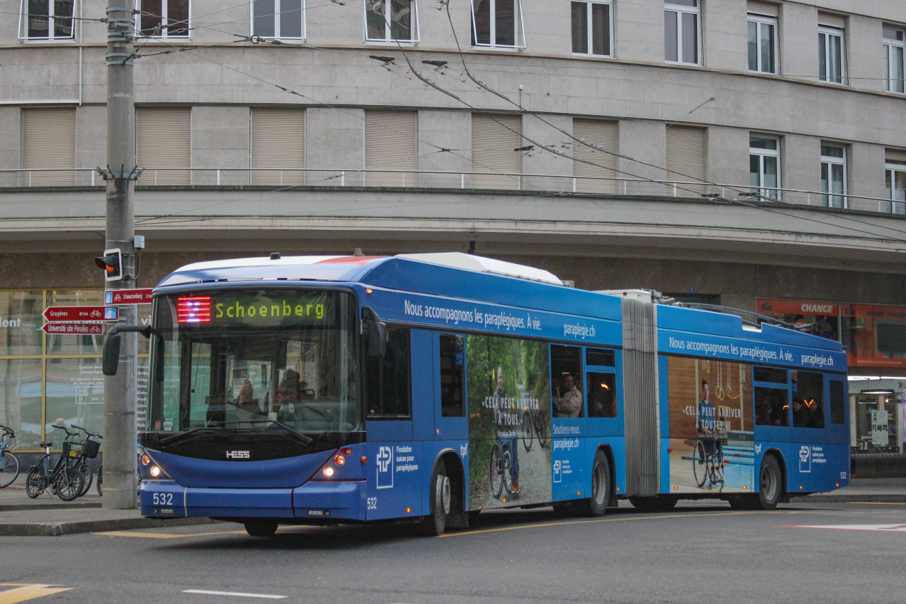 Фрибур, Hess SwissTrolley 3 (BGT-N2C) № 532