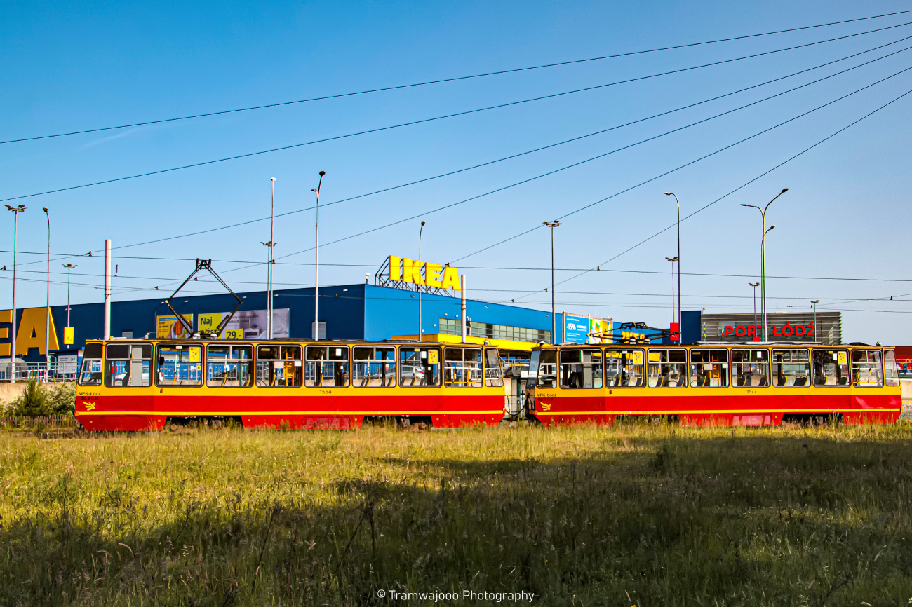 Лодзь, Konstal 805Na № 1554; Лодзь, Konstal 805Na № 1577