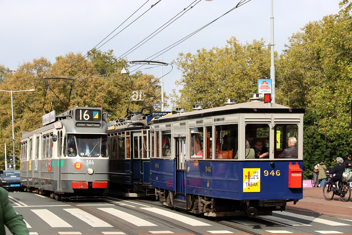 Amsterdam, Allan 2-axle trailer car č. 946; Amsterdam — 50th anniversary of Museumtramlijn Amsterdam