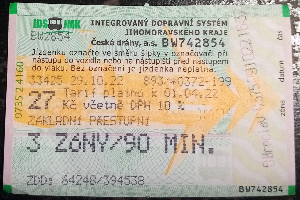 Brno — Tickets