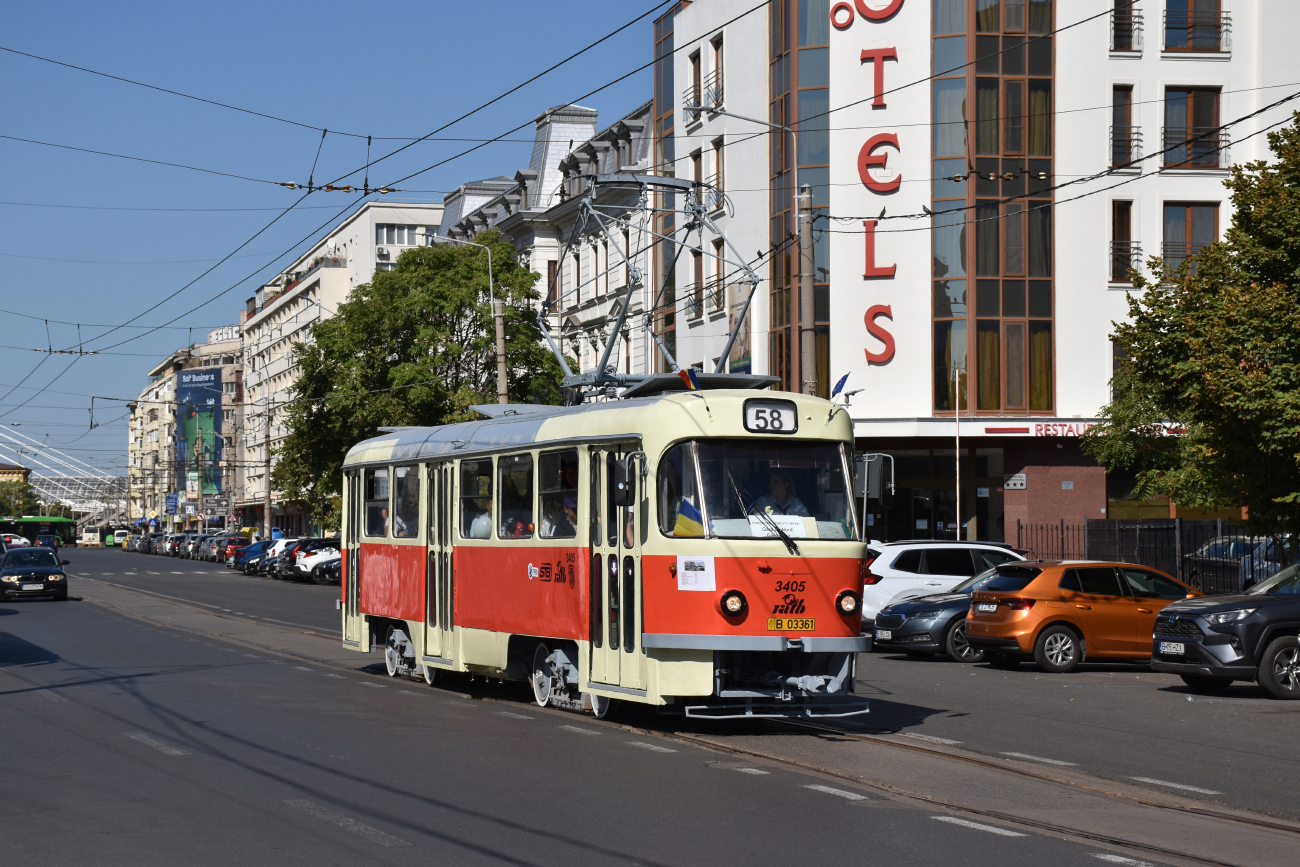 Бухарест - Илфов, Tatra T4R № 3405; Европейская неделя мобильности в Румынии