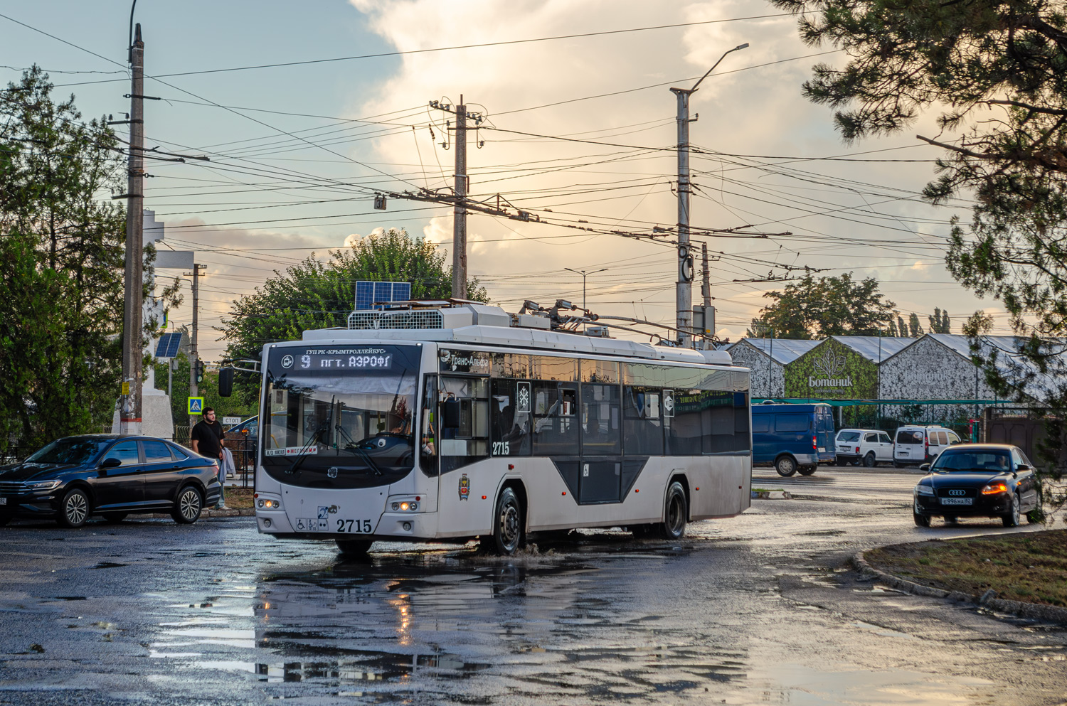 Қырым троллейбусы, VMZ-5298.01 “Avangard” № 2715; Қырым троллейбусы — The movement of trolleybuses without CS (autonomous running)