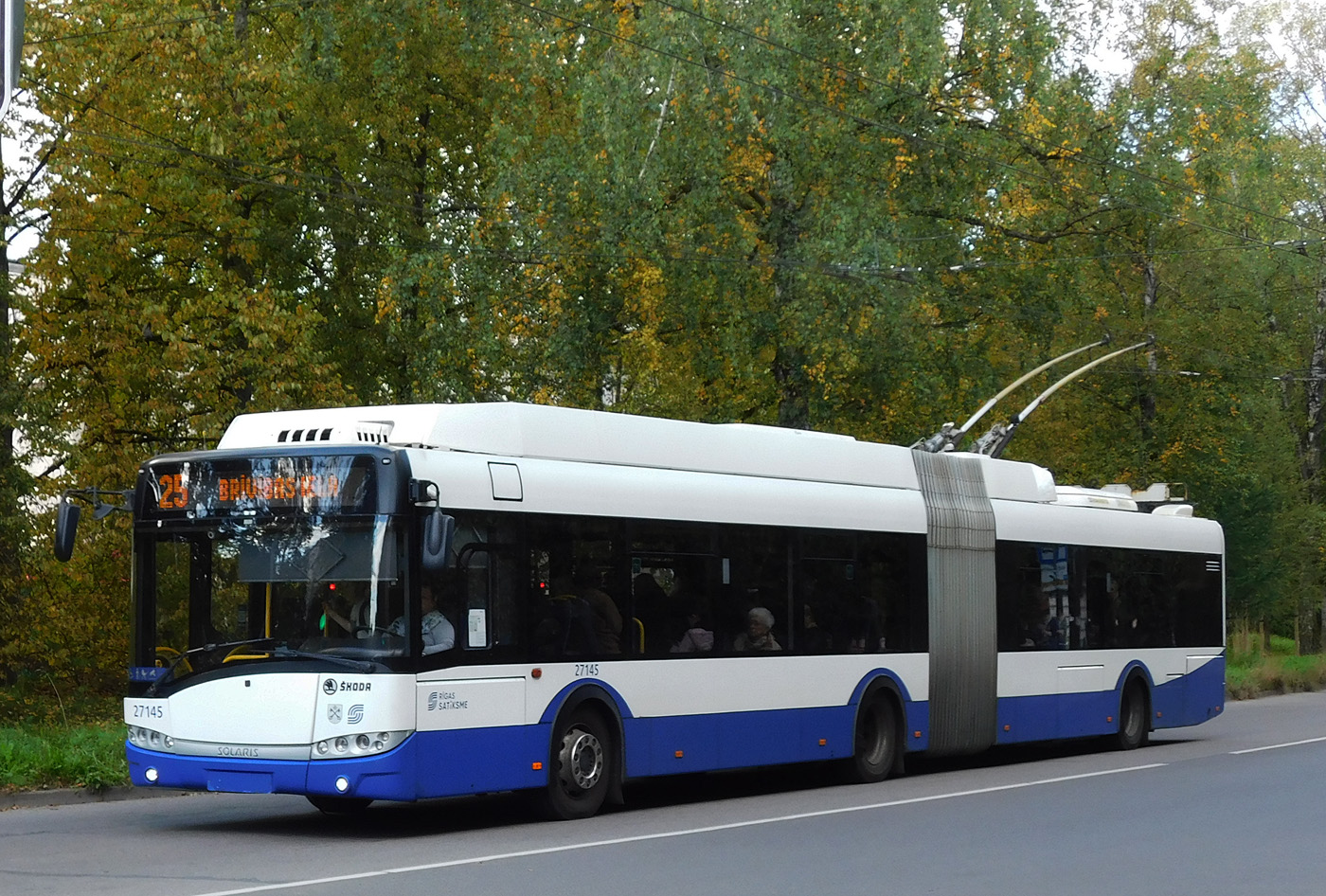 Рига, Škoda 27Tr Solaris III № 27145