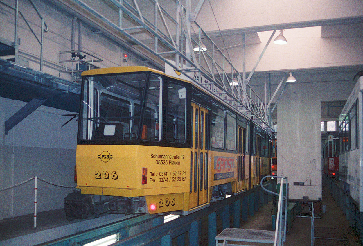 Plauen, Tatra KT4DM nr. 206; Plauen — Old photos