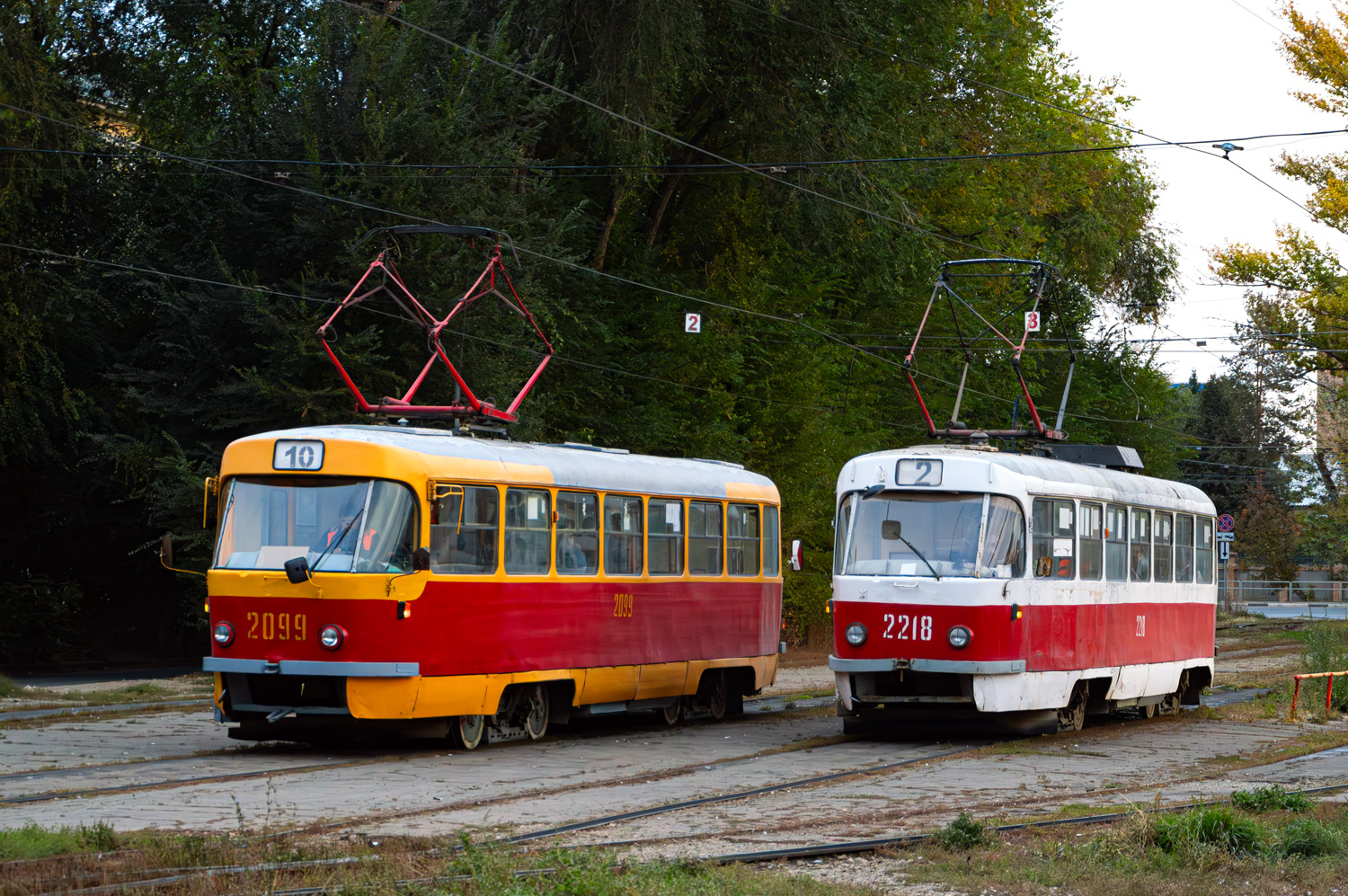 Самара, Tatra T3SU (двухдверная) № 2099; Самара, Tatra T3E № 2218