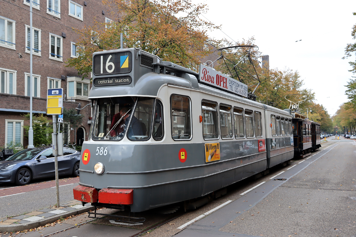 Amsterdam, Beijnes 2G č. 586; Amsterdam — 50th anniversary of Museumtramlijn Amsterdam