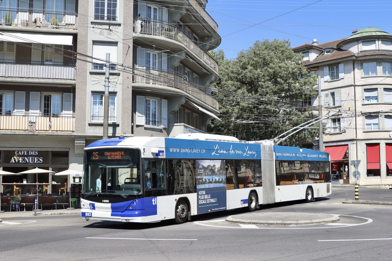 Лозанна, Hess SwissTrolley 4 (BGT-N2D) № 883