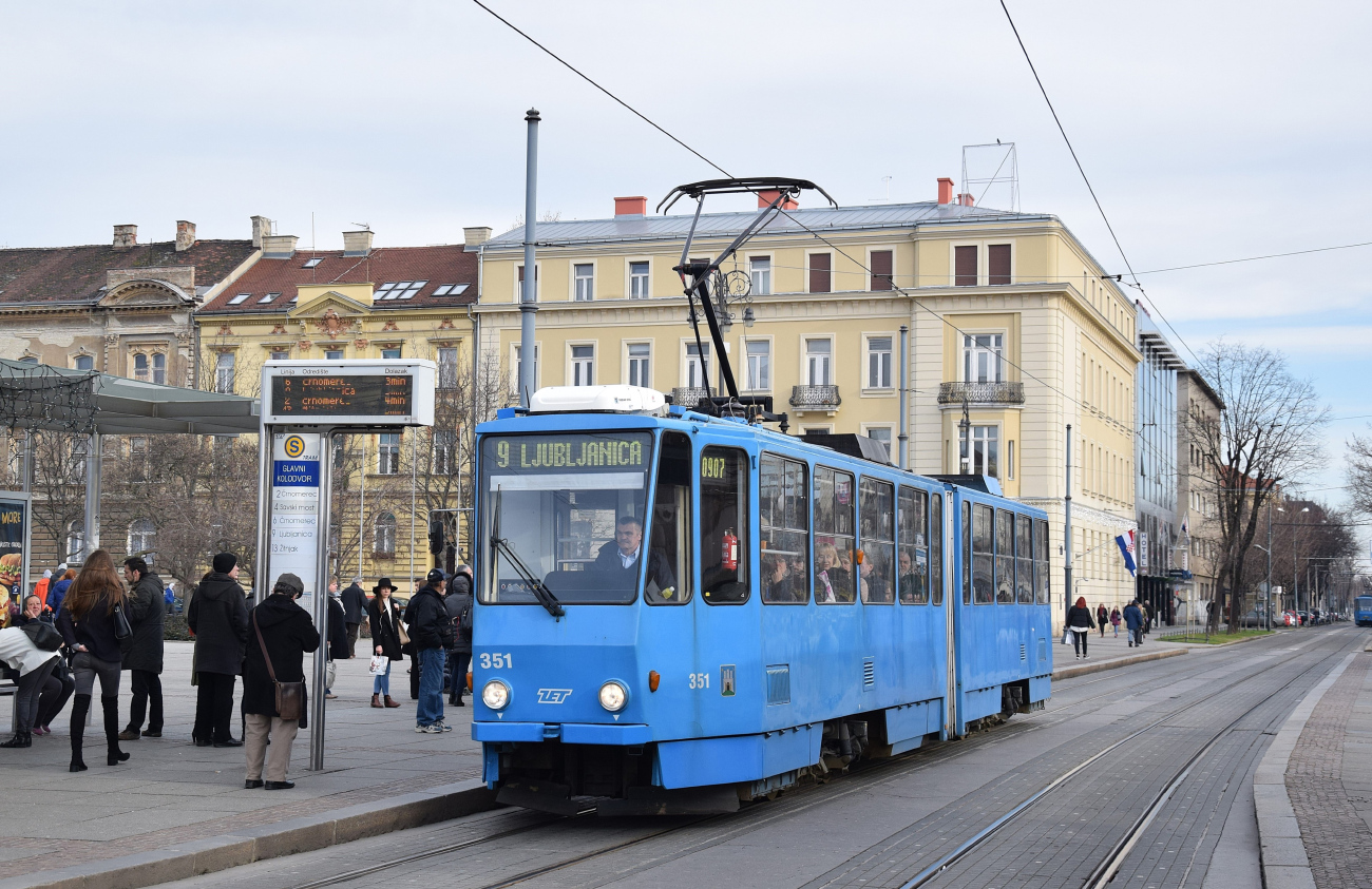 Загреб, Tatra KT4YUt № 351