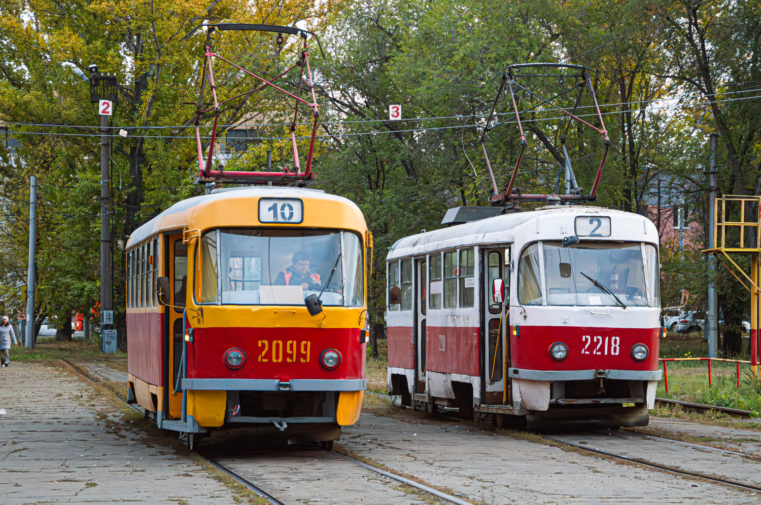 Самара, Tatra T3SU (двухдверная) № 2099; Самара, Tatra T3E № 2218
