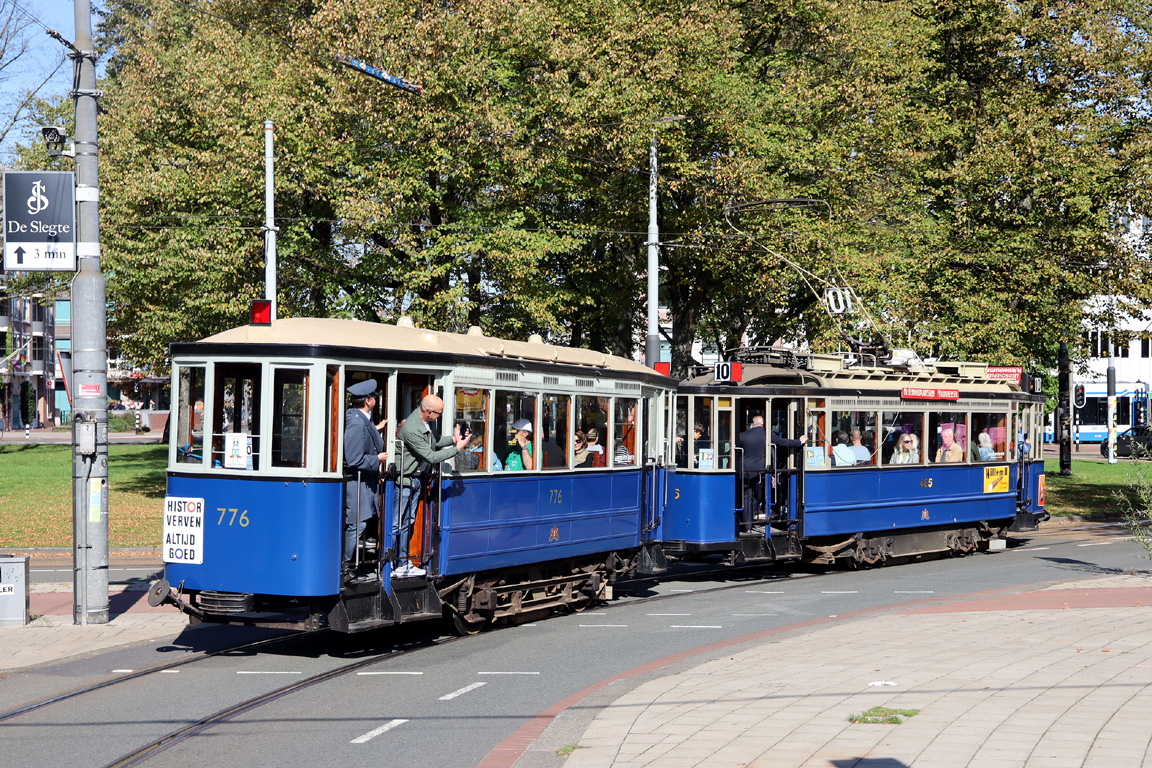 Amsterdam, Werkspoor 2-axle trailer car № 776; Amsterdam — 50th anniversary of Museumtramlijn Amsterdam