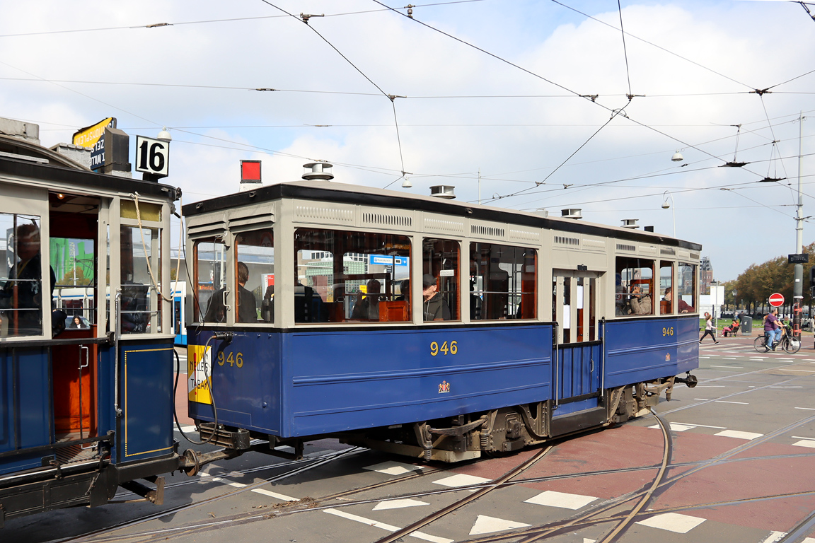 Amsterdam, Allan 2-axle trailer car č. 946; Amsterdam — 50th anniversary of Museumtramlijn Amsterdam